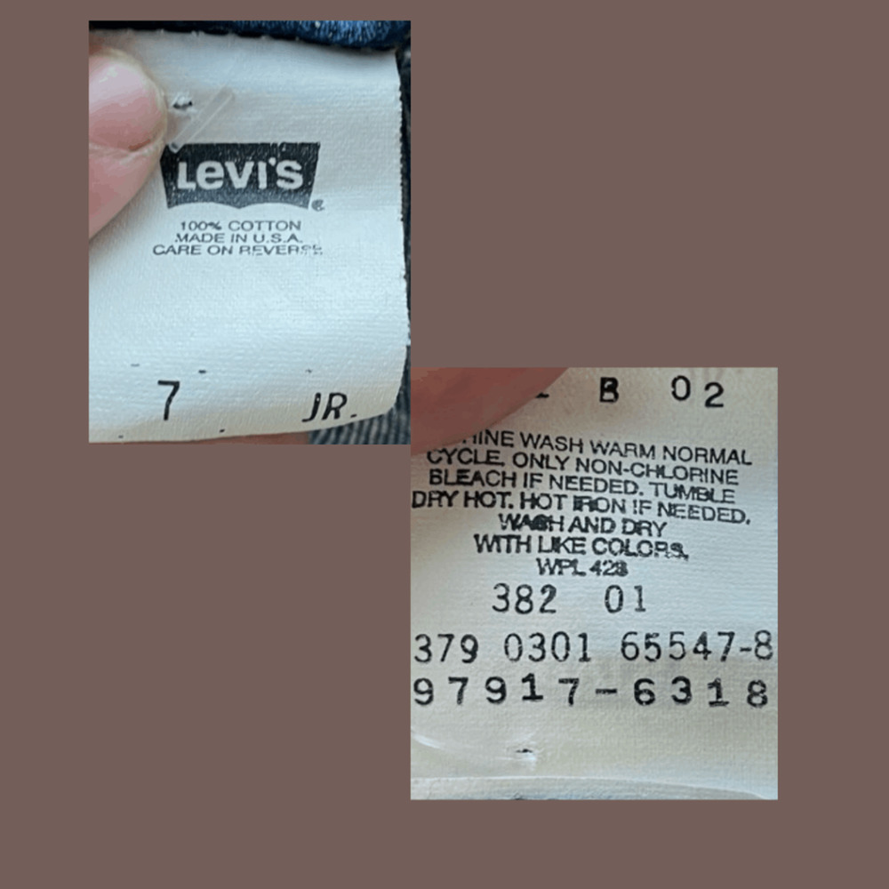 Levi’s Denim Mini Skirt | Blue A-Line | Size 7 JR | Vintage - Picture 2 of 4